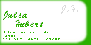 julia hubert business card