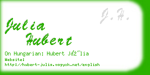 julia hubert business card